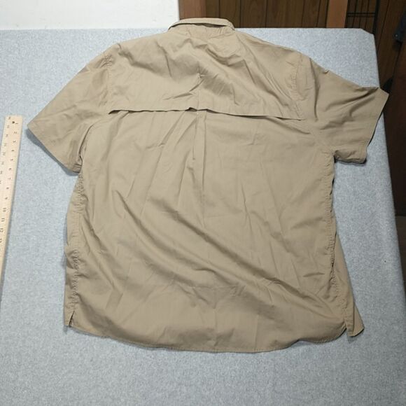 Field and Stream Tan Vented Fishing Short Sleeve Button Up Shirt Men’s XX Large - Picture 6 of 9